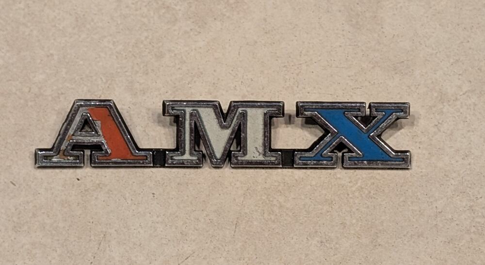AMC AMX dash number #3639492 Chrome And Tri-color badge emblem 1968 To 1970